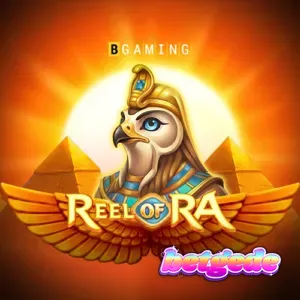 Tampilan visual slot Reel of Ra dengan tema Mesir kuno dan grid 5x3